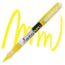 Karin Pigment Decobrush Marker - Canary marker and swatch