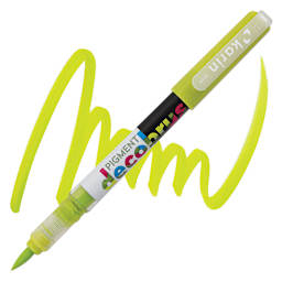 Karin Pigment Decobrush Marker - Sulphur Yellow marker and swatch