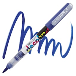 Karin Pigment Decobrush Marker - Royal Blue marker and swatch