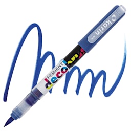 Karin Pigment Decobrush Marker - True Blue marker and swatch
