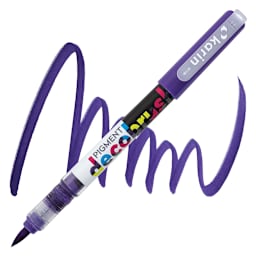 Karin Pigment Decobrush Marker - Violet Blue marker and swatch