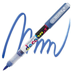 Karin Pigment Decobrush Marker - Egyptian Blue marker and swatch