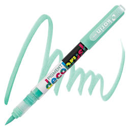 Karin Pigment Decobrush Marker - Pastel Green marker and swatch