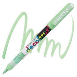 Karin Pigment Decobrush Marker - Pastel Light Green marker and swatch