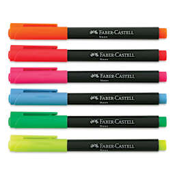 Faber-Castell Neon Markers - Set of 6 (with caps on)
