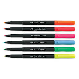 Faber-Castell Neon Markers - Set of 6 (with caps off) 