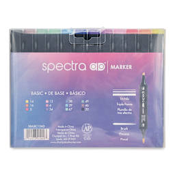 Chartpak Spectra Ad Markers - Set of 12 (back of package)