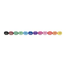 Chartpak Spectra Ad Markers - Set of 12 (set contents)
