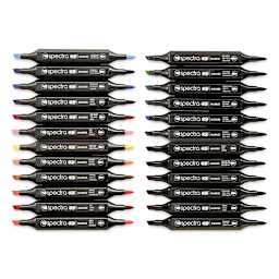 Chartpak Spectra Ad Markers - Set of 24 (markers with caps off)