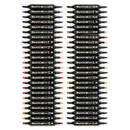 Chartpak Spectra Ad Markers - Set of 48 (markers with caps off)