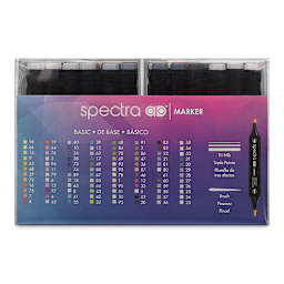 Chartpak Spectra Ad Markers - Set of 96 (back of package)