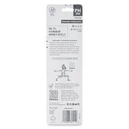 Zebra Permanent Marker Refill - Refill only, Black (back of package)