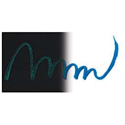 Pentel Arts Dual Metallic Brush Pen - Blue/Metallic Green swatch