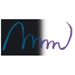 Pentel Arts Dual Metallic Brush Pen - Violet/Metallic Blue swatch