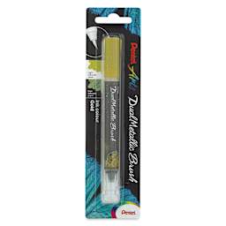 Pentel Arts Dual Metallic Brush Pen - Gold (front of package)