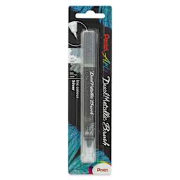 Pentel Arts Dual Metallic Brush Pen - Silver (front of package)