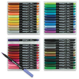 Kingart Pro Coloring Brush Pens - Set of 48