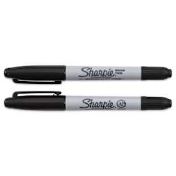 Sharpie Brush Twin Tip Markers - Black, Set of 2