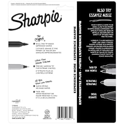 Sharpie Permanent Markers Fine and Ultra-Fine Variety Pack - Set of 10 (back of package)
