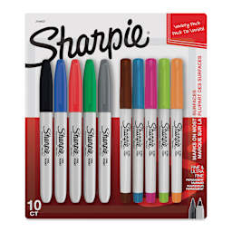 Sharpie Permanent Markers Fine and Ultra-Fine Variety Pack - Set of 10