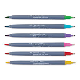 Faber-Castell Goldfaber Aqua Dual Markers - Candy Shop, Set of 6 (markers with caps off)