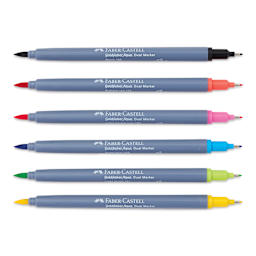 Faber-Castell Goldfaber Aqua Dual Markers - Assorted, Set of 6 (markers with caps off)