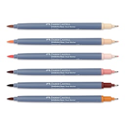 Faber-Castell Goldfaber Aqua Dual Markers - Portrait, Set of 6 (markers with caps off)