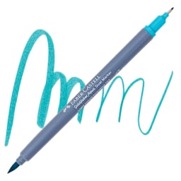 Faber-Castell Goldfaber Aqua Dual Marker - 154 Light Cobalt Turquoise marker and swatch