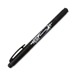 Tombow Mono Twin Permanent Marker - Black, Fine Tip (marker with caps on)