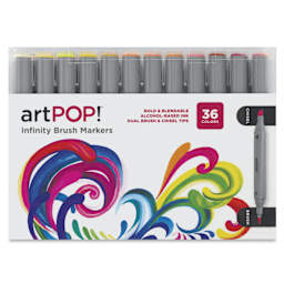 artPOP! Infinity Brush Marker Set - Set of 36, Assorted, front of packaging