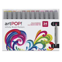 artPOP! Infinity Brush Marker Set - Set of 24, Assorted, front of packaging