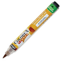 Pebeo Colorex Refillable Marker - Yellow Ochre, cap off