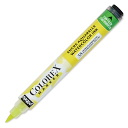 Pebeo Colorex Refillable Marker - Fluorescent Yellow, cap off