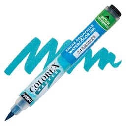 Pebeo Colorex Refillable Marker - Turquoise Blue marker and swatch