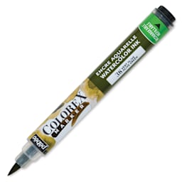 Pebeo Colorex Refillable Marker - Vert Olive, cap off