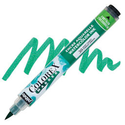 Pebeo Colorex Refillable Marker - Forest Green marker and swatch