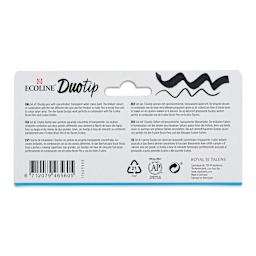Royal Talens Ecoline DuoTip Markers - Primary, Set of 3 back of package