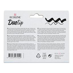 Royal Talens Ecoline DuoTip Markers - Basic, Set of 6 back of package