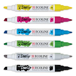 Royal Talens Ecoline DuoTip Markers - Basic, Set of 6