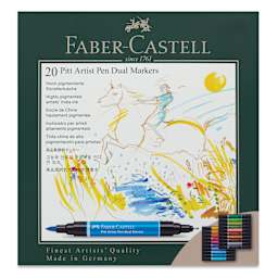 Faber-Castell Pitt Artist Pen Dual Tip Markers - Set of 20 front of package