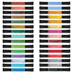 Faber-Castell Pitt Artist Pen Dual Tip Markers - Set of 30 with caps on