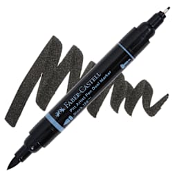 Faber-Castell Pitt Artist Pen Dual Tip Marker - Black 199 marker and swatch