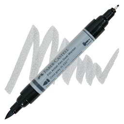 Faber-Castell Pitt Artist Pen Dual Tip Marker - Cold Grey III 232 marker and swatch