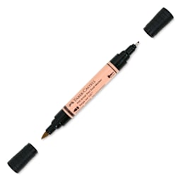 Faber-Castell Pitt Artist Pen Dual Tip Marker - Beige Red 132 with caps removed