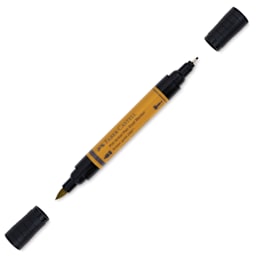 Faber-Castell Pitt Artist Pen Dual Tip Marker - Green Gold 268 - with caps off