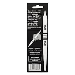 Olo Brush Handles - White, Pkg of 2 back of package