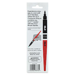 Olo Brush Handles - Red, Pkg of 2 back of package