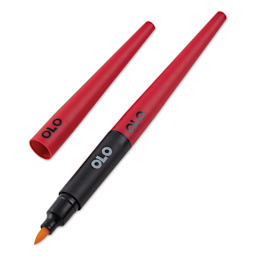 Olo Brush Handles - Red, Set of 2, with Brush-Tip Half Marker attached (not included)