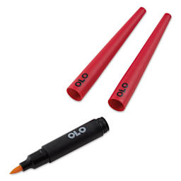 Olo Brush Handles - Red, Pkg of 2 Brush-Tip Half Marker with connector (not included)
