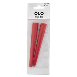 Olo Brush Handles - Red, Pkg of 2 front of package